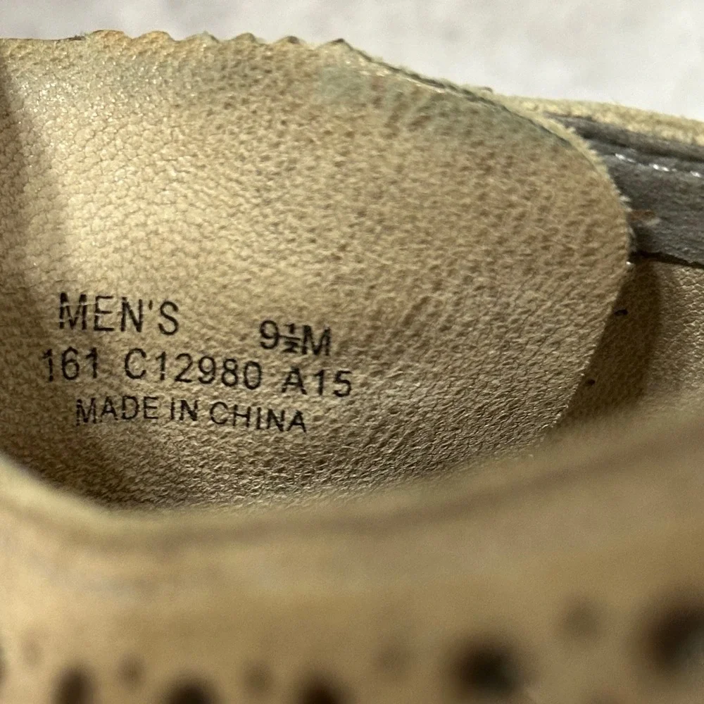 Cole Haan Zerogrand Wingtip Oxford Mens 9.5 Ironstone Suede C12980 Brogue Tan